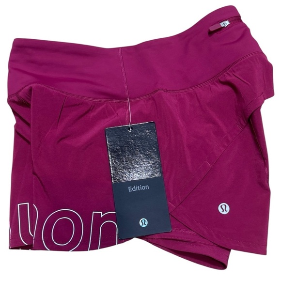 RARE Lululemon Speed Up Mid Rise Lined Shorts 4” Size 2 Limited Ed Pomegranate - Picture 2 of 13